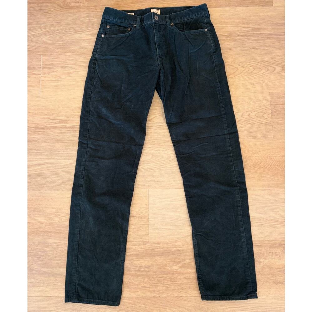 J. Crew 770 dark green corduroy pants mens size waist 32 length 34